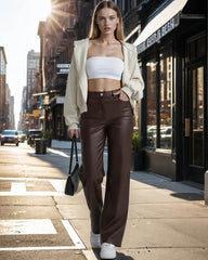 Adriana Classic Faux Leather Pants