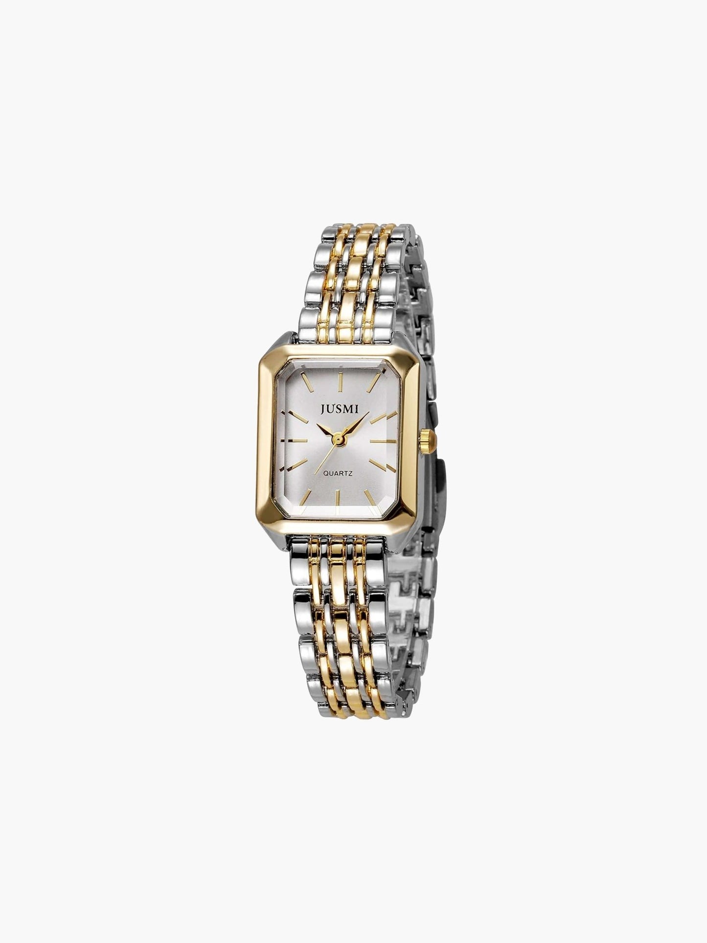 ZEYA - Aisleen Square Dial Steel Strip Quartz Watch - Stylish, Durable Timepiece
