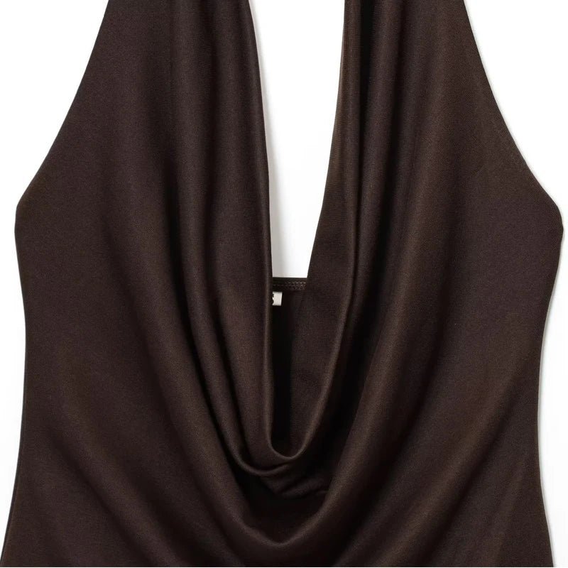 ZEYA - Alessi Backless Draped Bodysuit