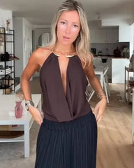 Alessi Backless Draped Bodysuit
