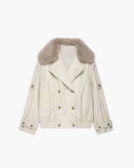 Allison Trench Coat with Faux Fur