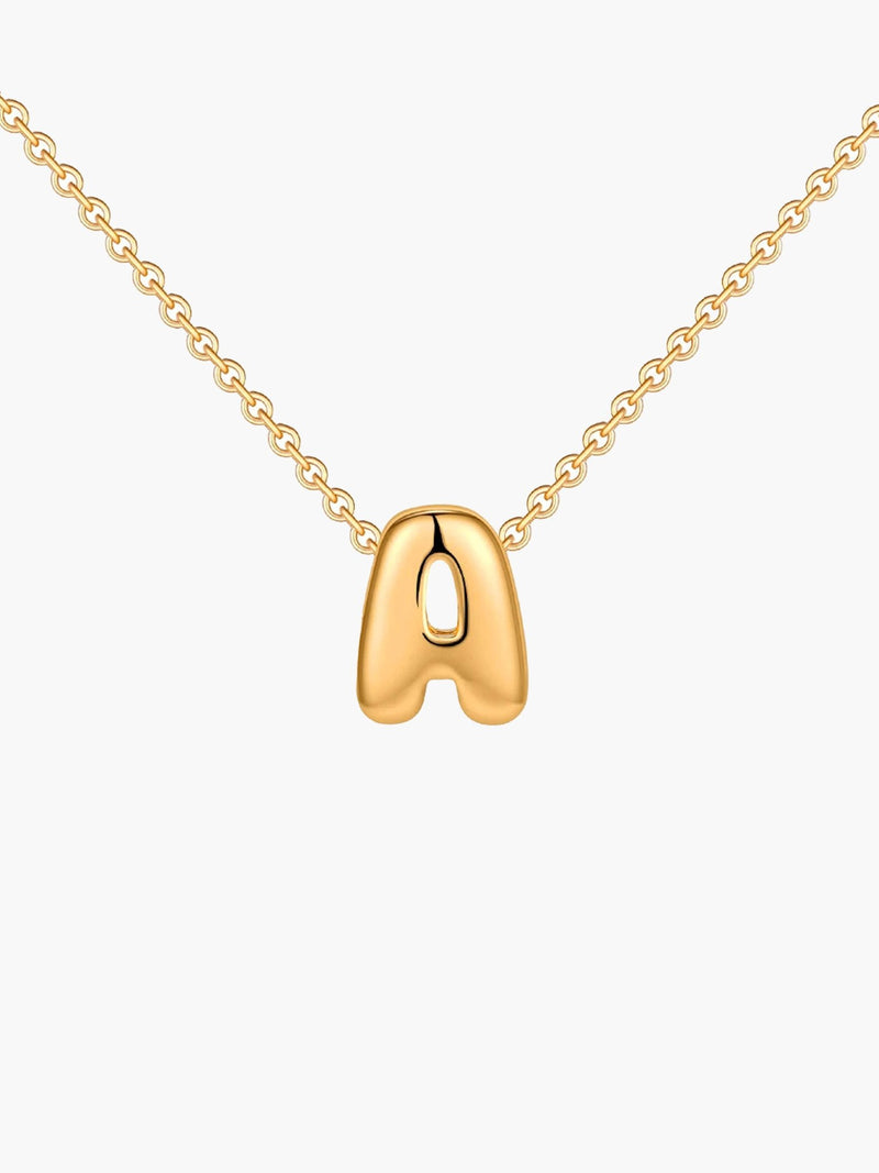 Alouette Gold Bubble Initial Necklace