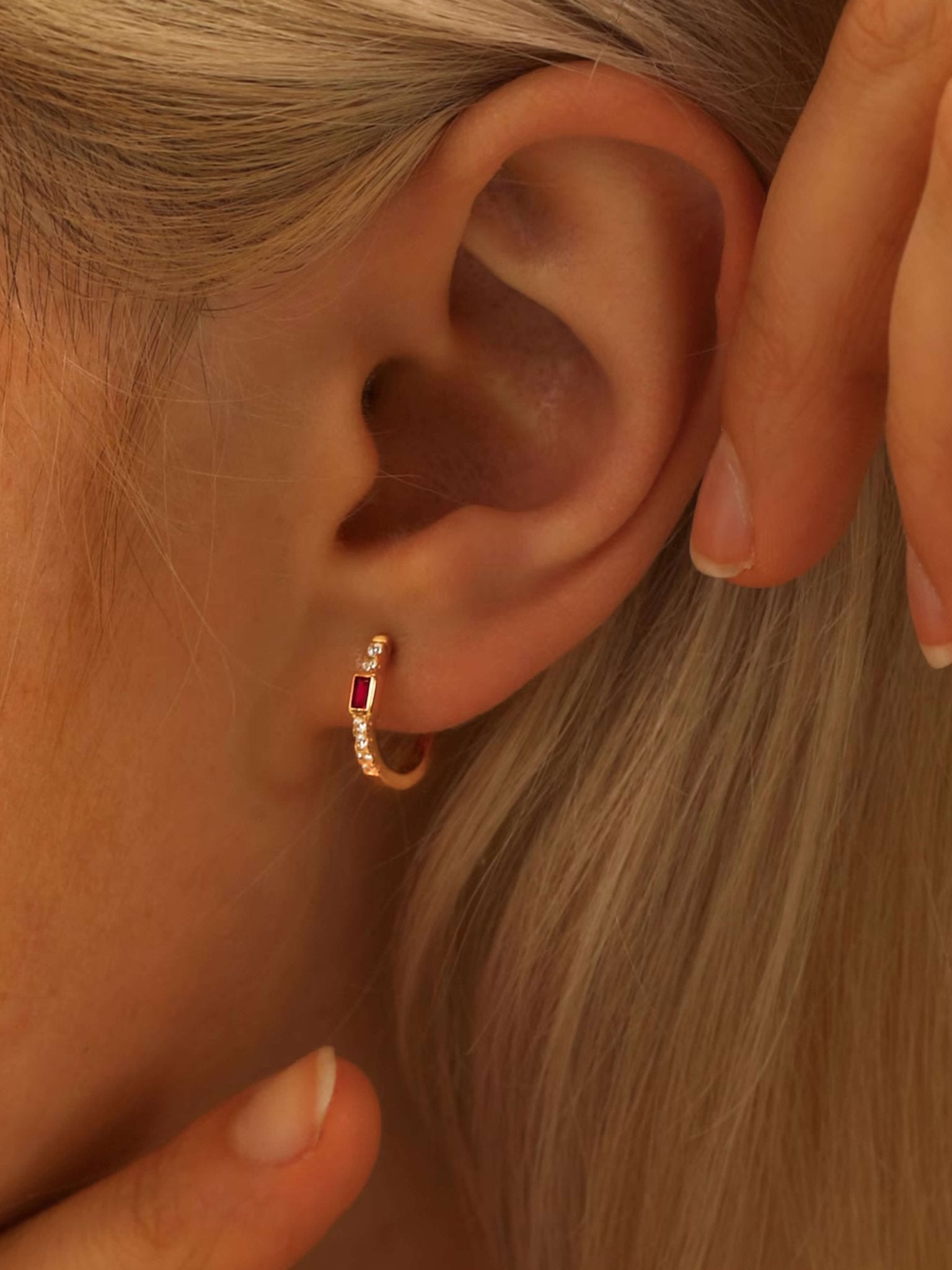 ZEYA - Amber Hoop Earrings