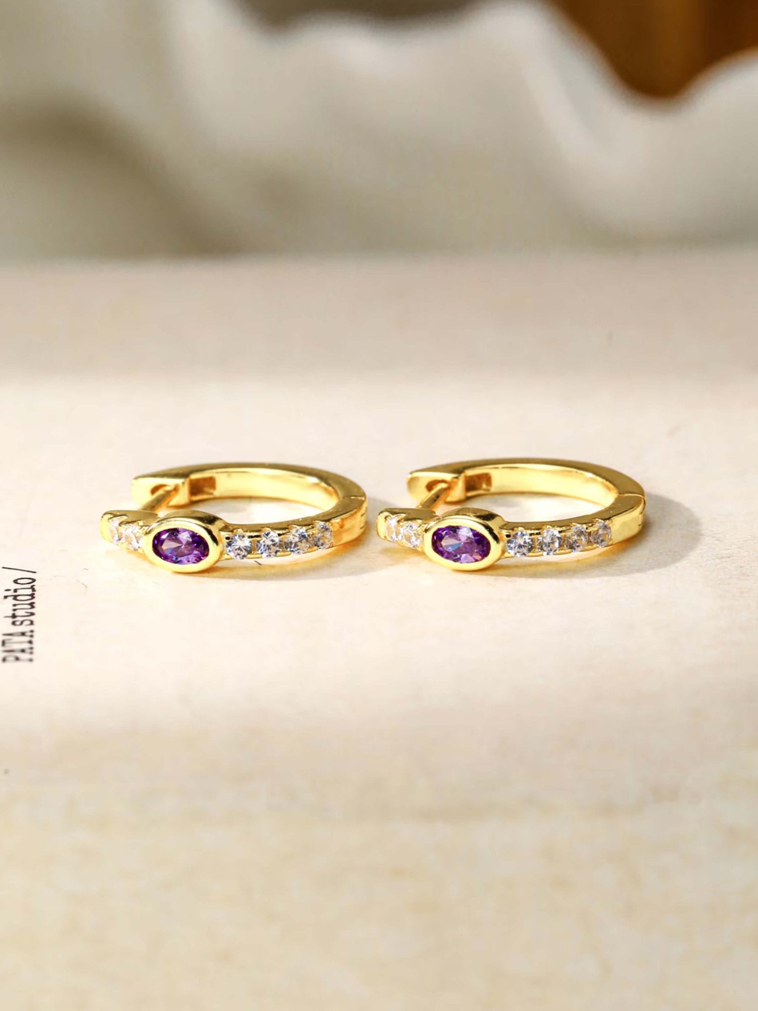 ZEYA - Amber Hoop Earrings