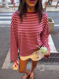 Angela Striped Oversized Knit Sweater