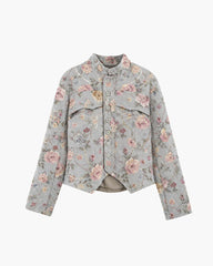 Anne Vintage Jacquard Kort Jacka