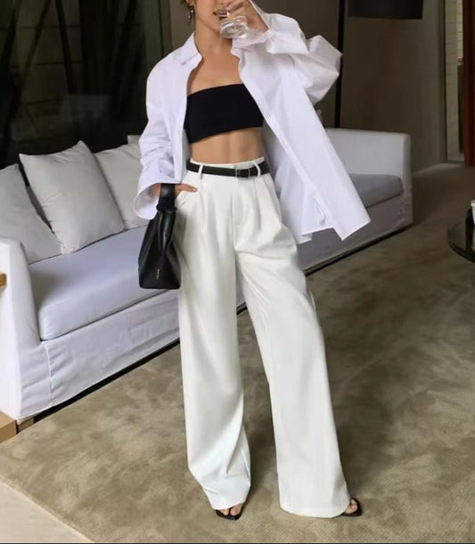 ZEYA - Anne Wide Leg elegant Trousers