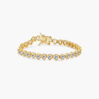Arabella hjärtformad zirkonia tennisarmband