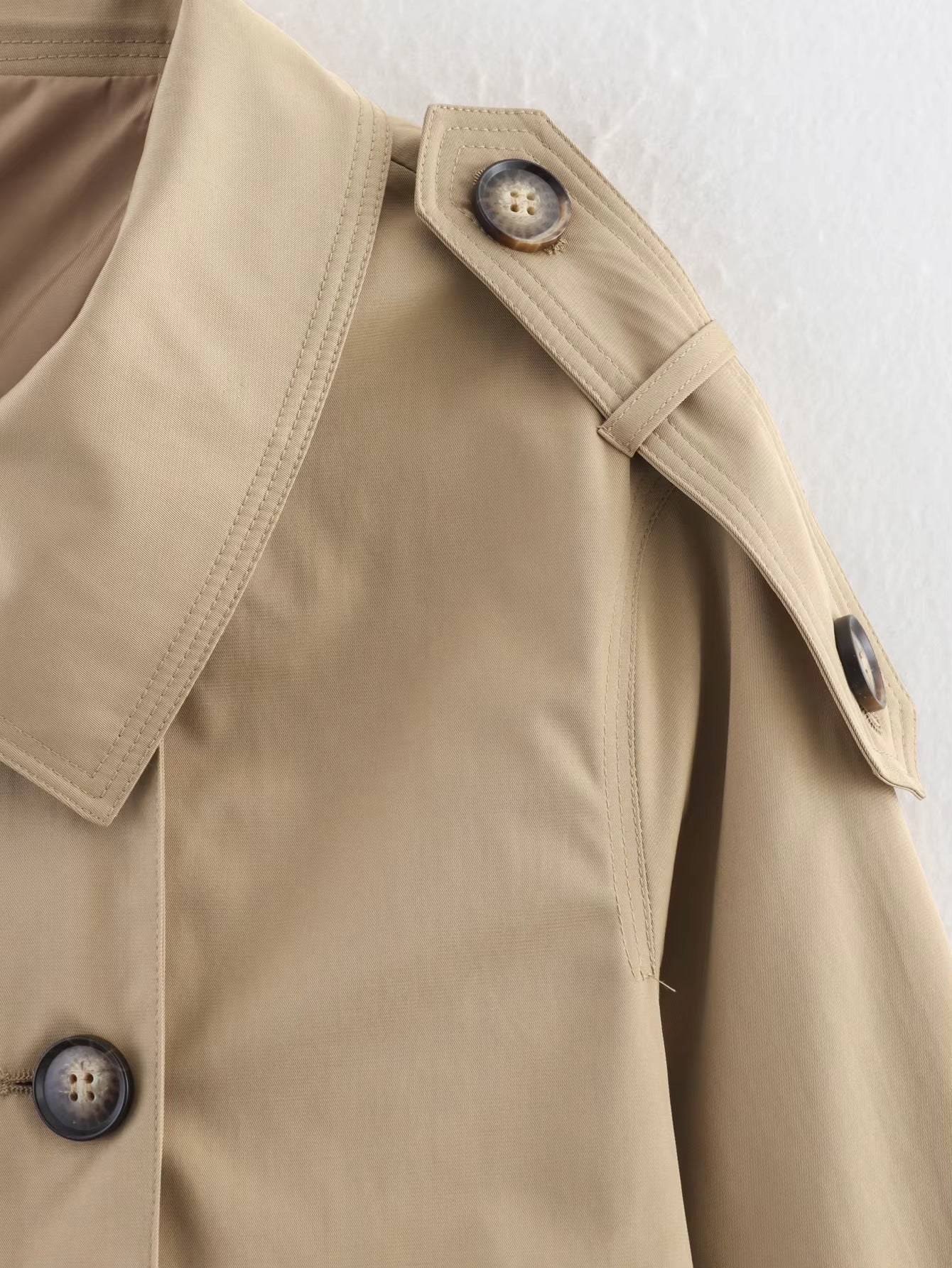ZEYA - Audrey Beige Double Breasted Trench Coat