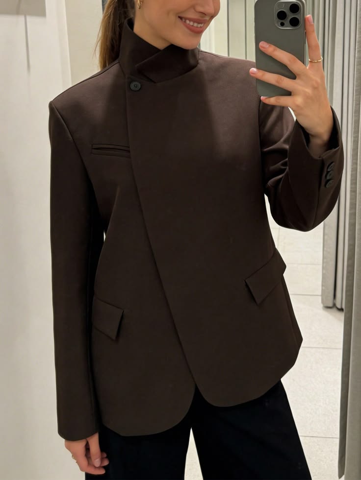 ZEYA - Bessie Vintage Asymmetric Blazer