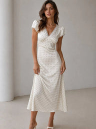 Camila Printed Satin Midi Dress