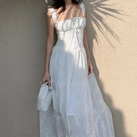 ZEYA - Carly Ruffle Trim Tiered Maxi Dress