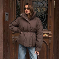 Carmen Oversized dunjacka med dragsko i midjan