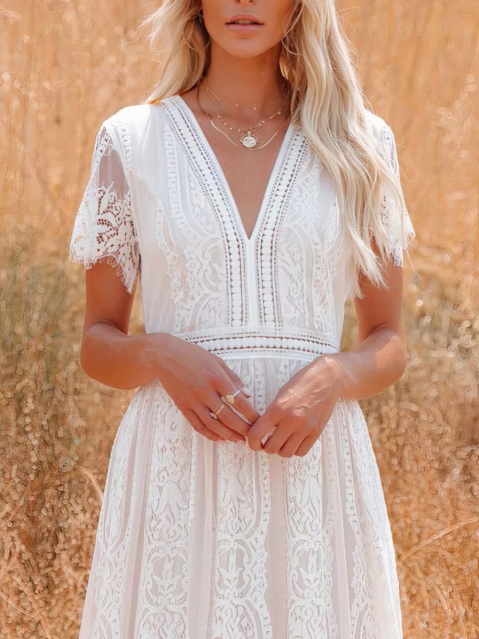 ZEYA - Celestine Bohemian Lace Maxi Dress