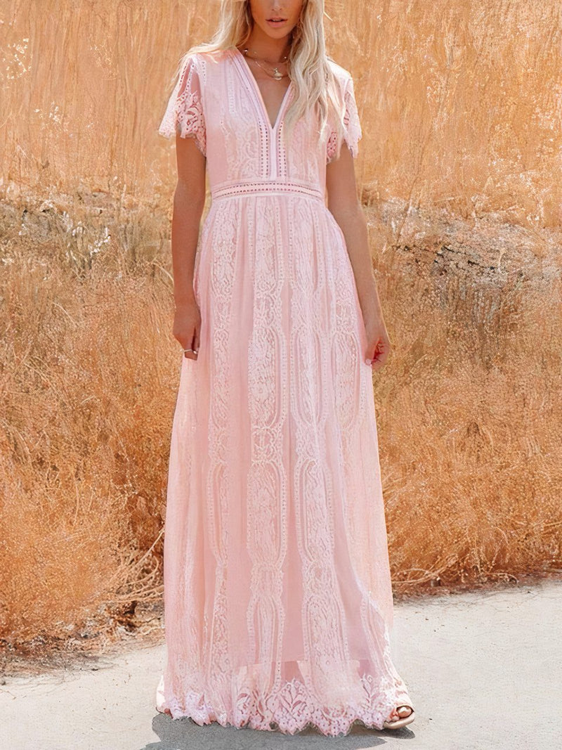 ZEYA - Celestine Bohemian Lace Maxi Dress