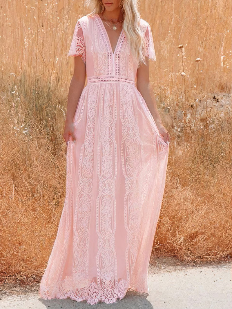 ZEYA - Celestine Bohemian Lace Maxi Dress