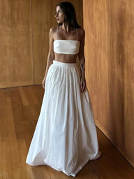 Chanelle Axelbandslös Croptop Tvådelat Set