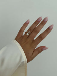 Cressida Tvilling Zirkonia Band Ring