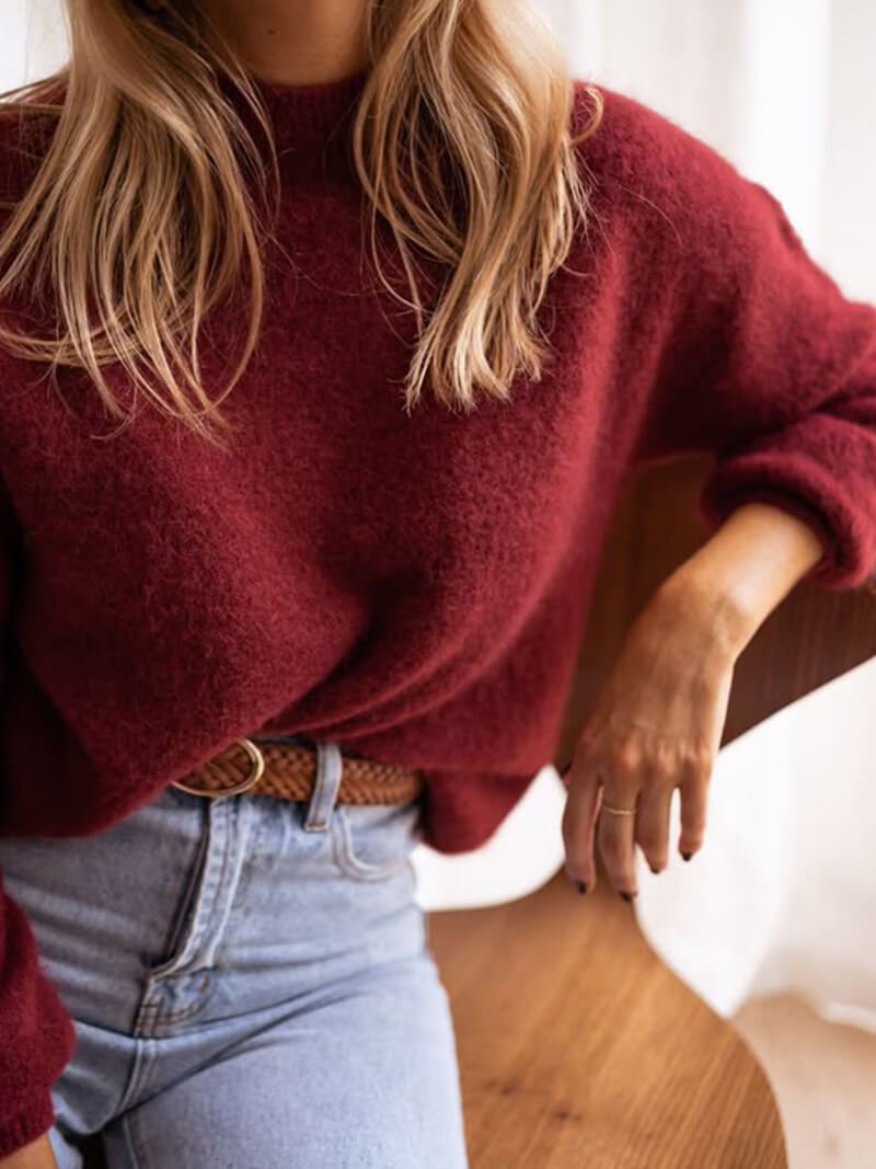 ZEYA - Dalia Burgundy Pullover