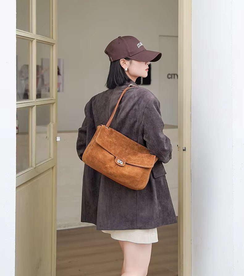 ZEYA - Denise Matte Suede Crossbody Tote