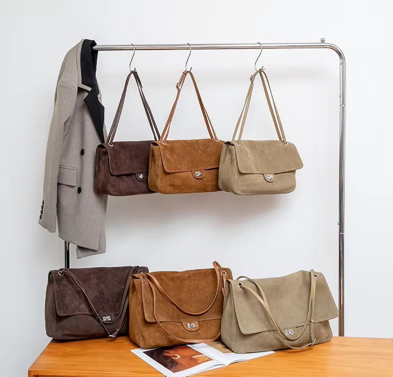 ZEYA - Denise Matte Suede Crossbody Tote