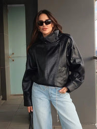 Dina Asymmetrisk Skinnjacka