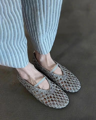 Ella Hollow Woven Flats