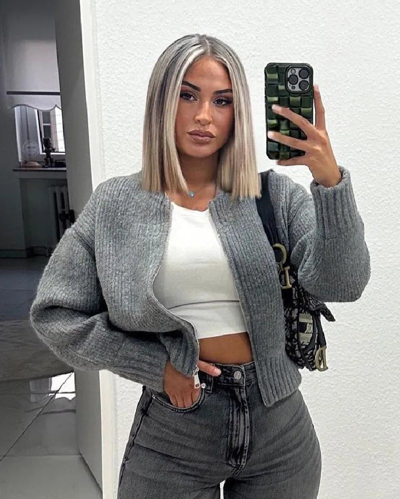 ZEYA - Ella Zip Knit Cardigan