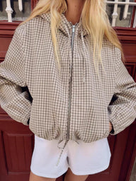 Ellie rutig kort huvjacka