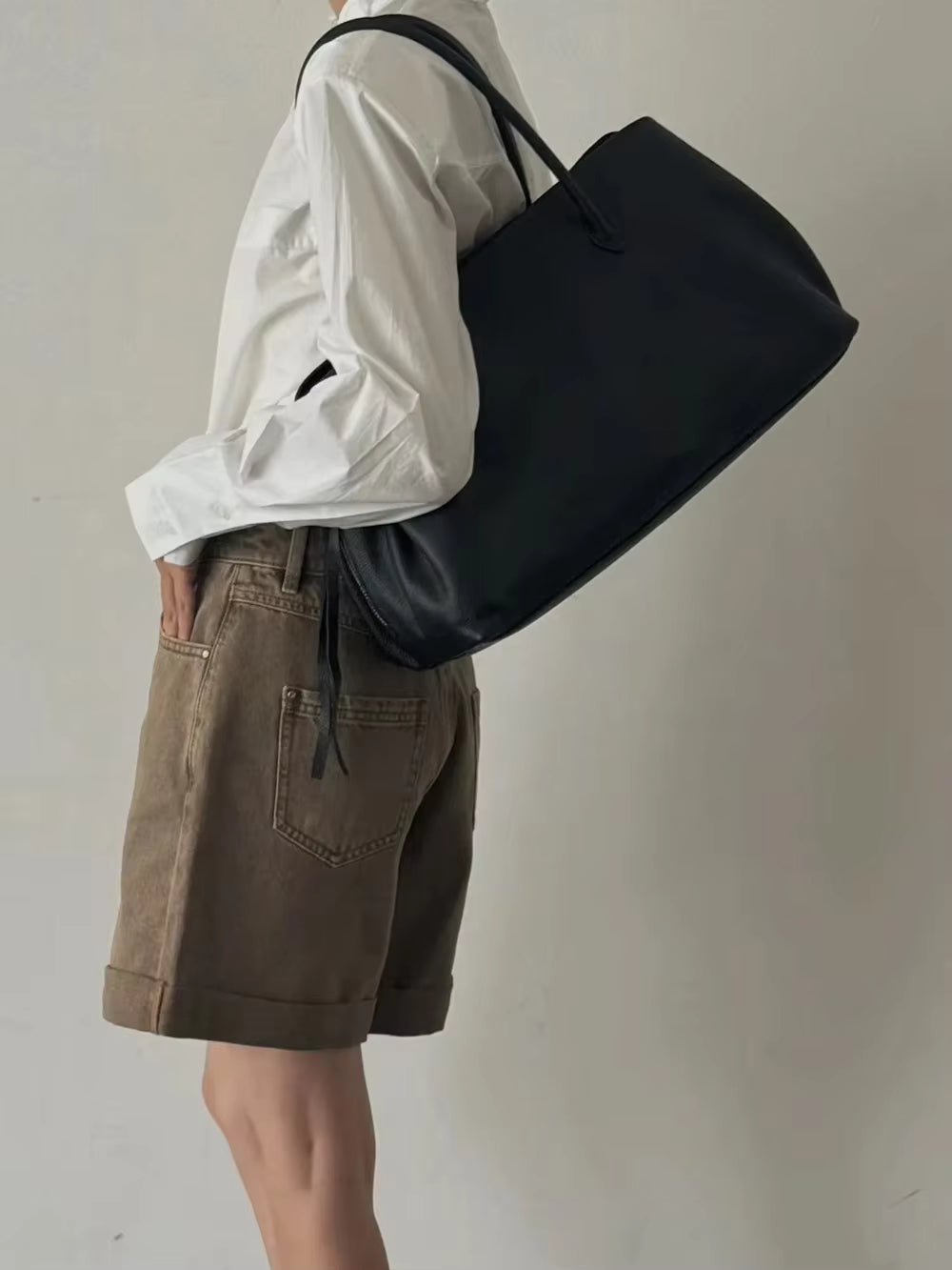 ZEYA - Emma Multi-Compartment Leather Tote Bag