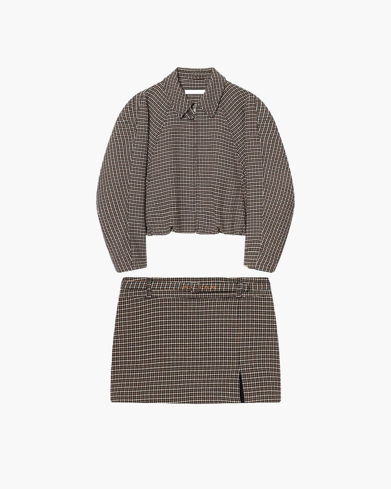 Erica Houndstooth Zip Jacket Kostym