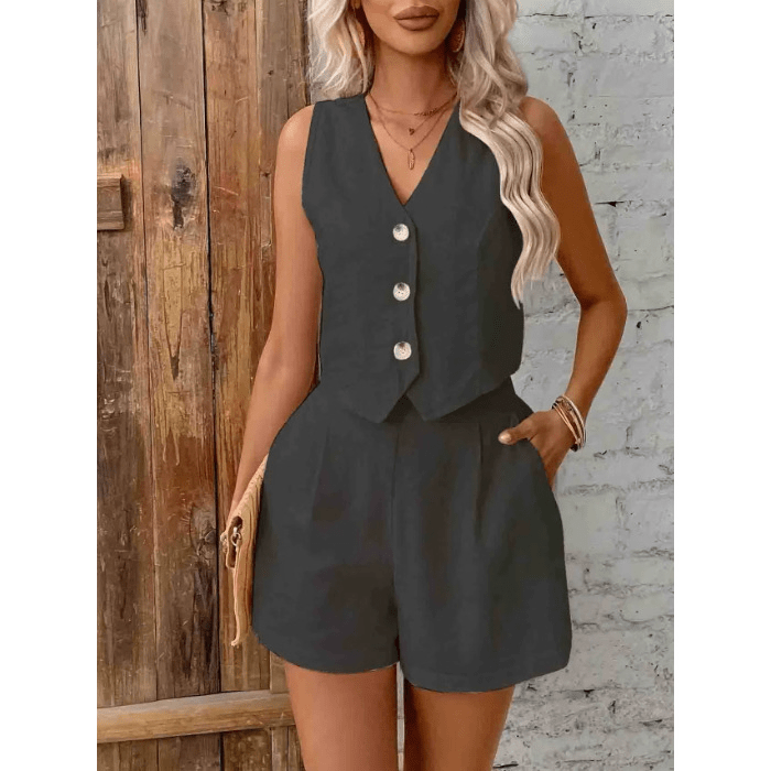 ZEYA - Iris Cotton Linen Two-Piece Set