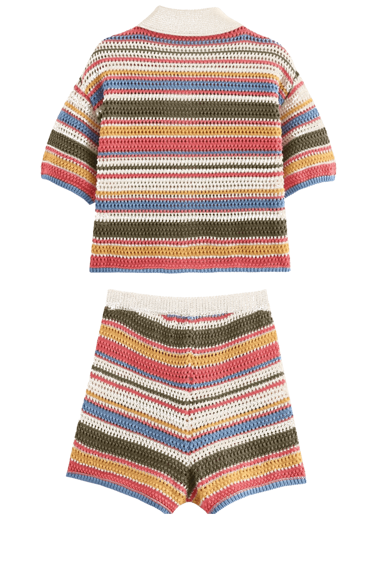 ZEYA - Iris Striped Crochet Co-ord Set