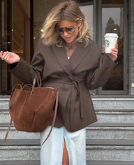 Janelle Brown Lace Up Blazer