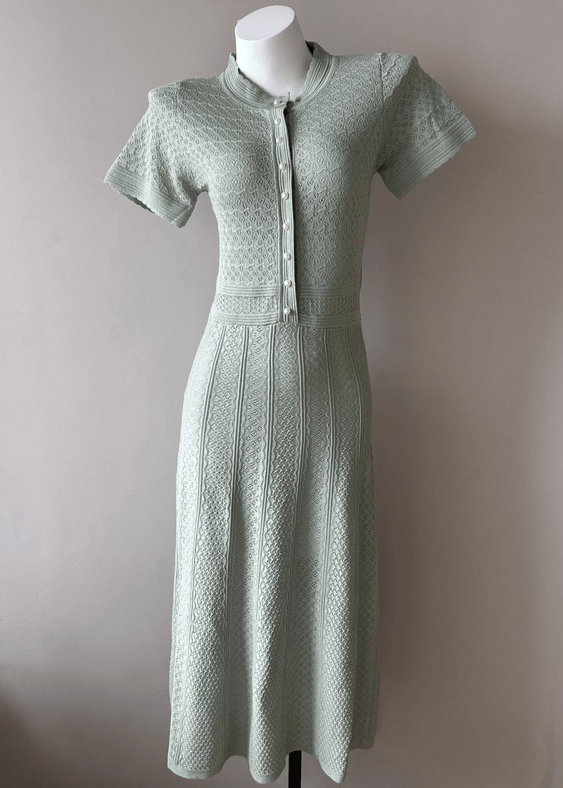 ZEYA - Rebecca Half Button Knitted Midi Dress