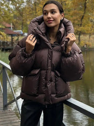 Jennifer vadderad jacka med huva