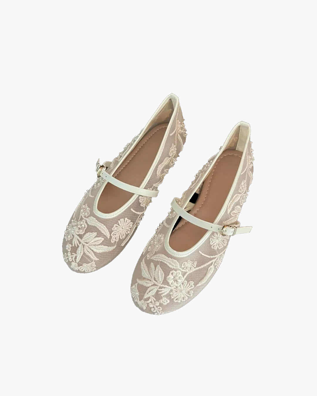 ZEYA - Jenny Beaded Mesh Ballet Flats