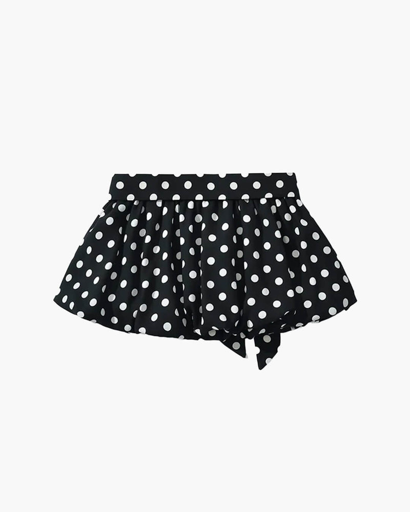 ZEYA - Jenny Polka Dot Elastic Waist Mini Skirt