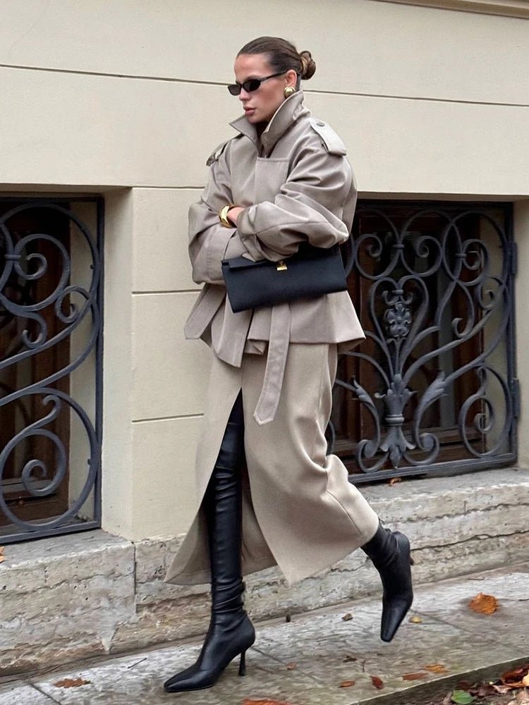 ZEYA - Kelly Belted Cropped Trench Coat