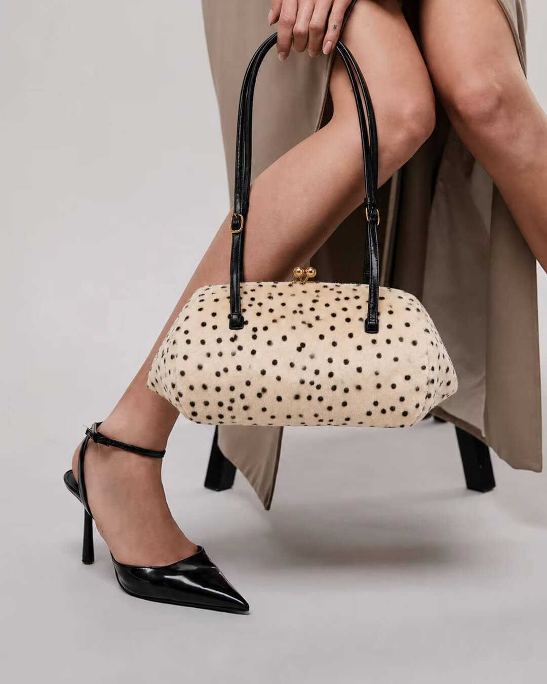 ZEYA - Layla Cheetah Faux Fur Shoulder Bag