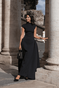 Lia Mock Neck Maxi Dress