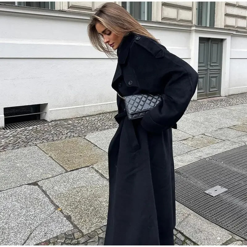 ZEYA - Long black Trench Coat