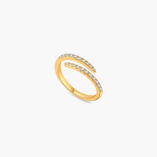 ZEYA - Lydia Twirl Pavé Ring