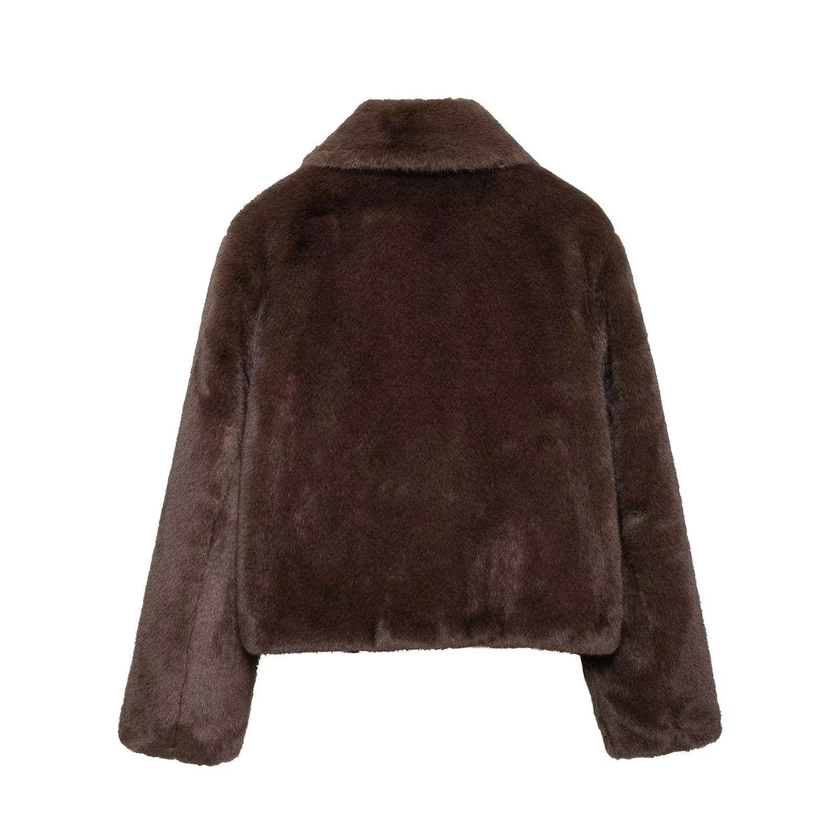 ZEYA - Maddie Short Faux Fur Collared Coat