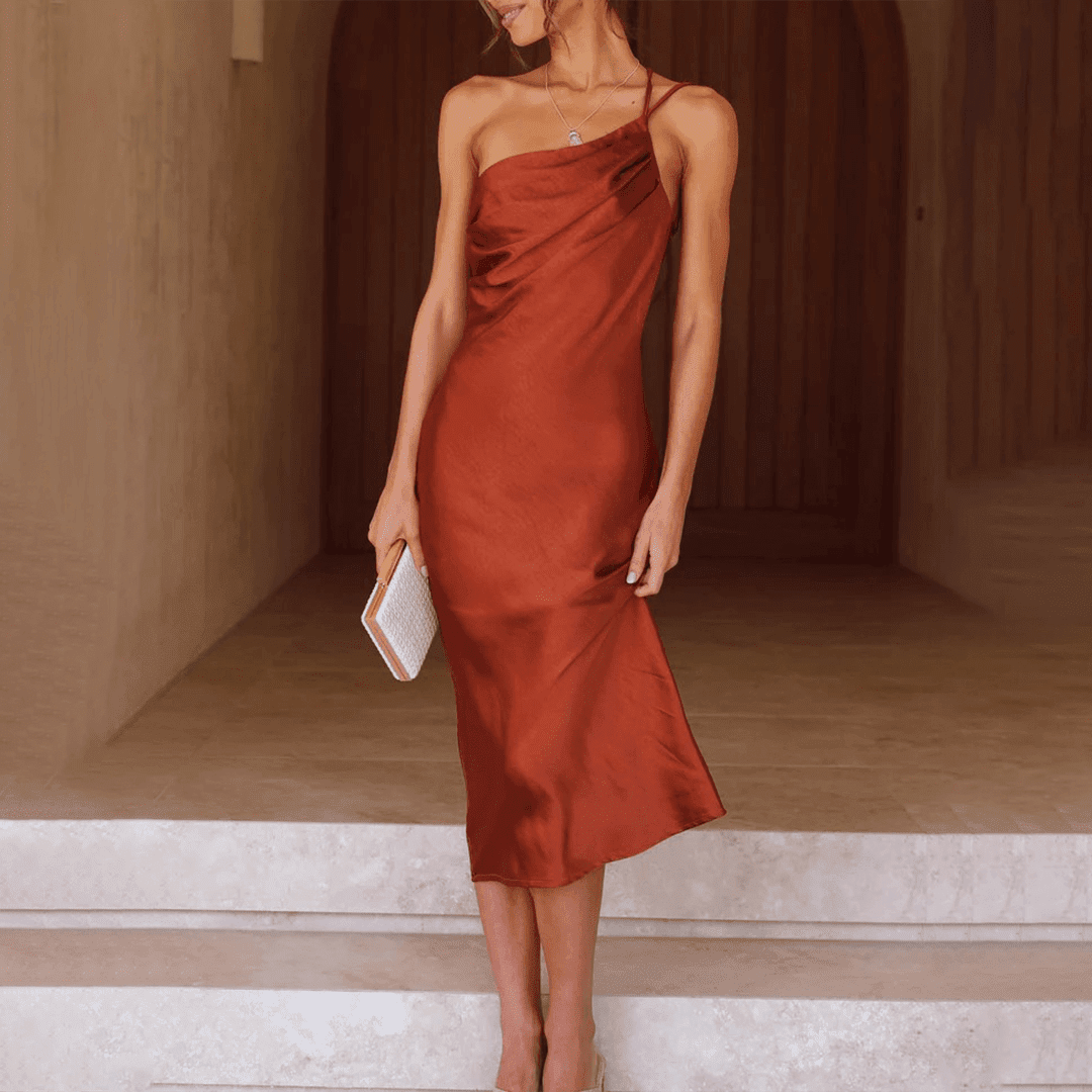 ZEYA - Magnolia One - Shoulder Midi Dress