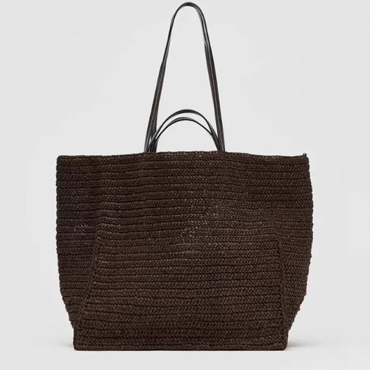 ZEYA - Margot Woven Straw Tote