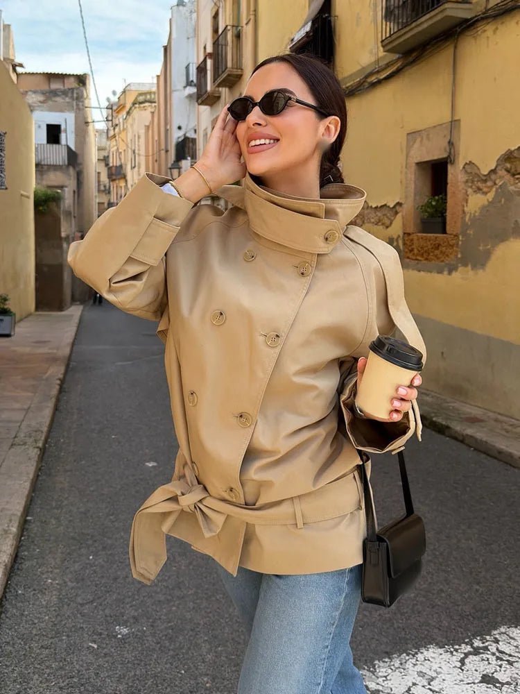 ZEYA - Maria High Neck Utility Trench Coat