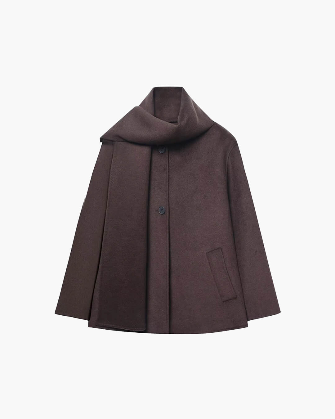 ZEYA - Marisol Faux Wool Coat with Scarf