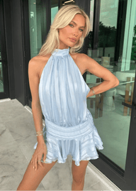 Matilda Striped Halter Mini Dress