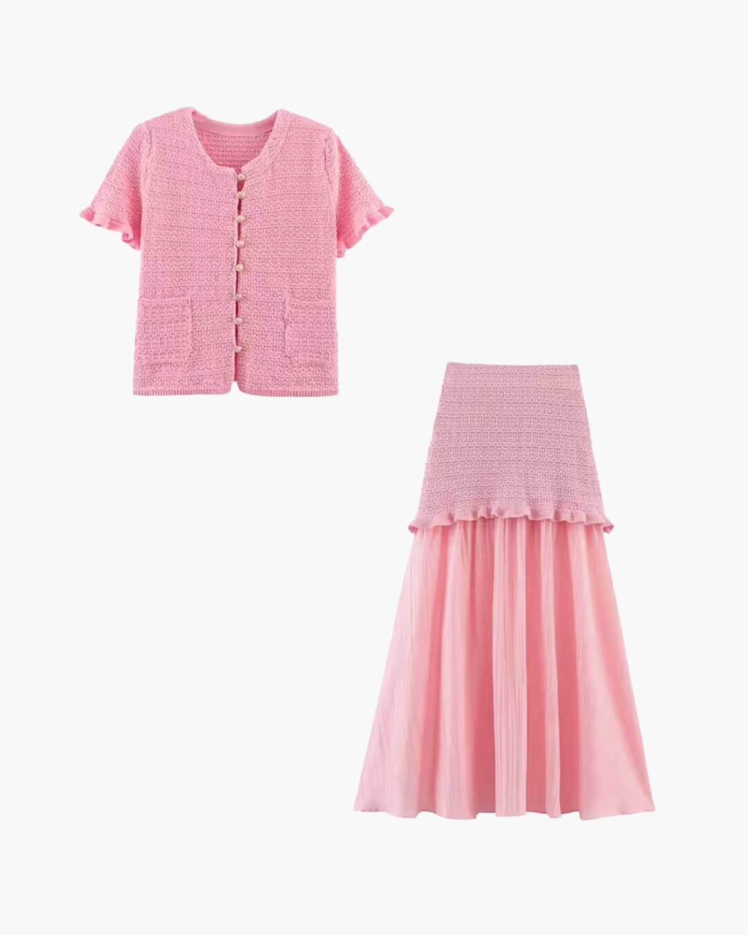 ZEYA - Maxine Knitted Tank Pleated Skirt Set